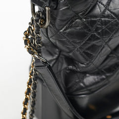 Chanel Large Gabrielle Calfskin Black - Series 24