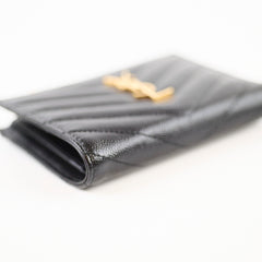 Saint Laurent Black Cassandre Wallet