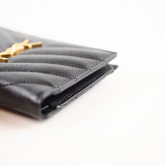 Saint Laurent Black Cassandre Wallet