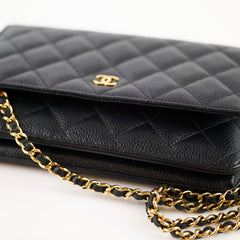 Chanel Wallet on Chain Caviar Black GHW (microchip)