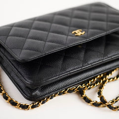 Chanel Wallet on Chain Caviar Black GHW (microchip)