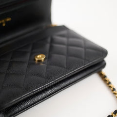 Chanel Wallet on Chain Caviar Black GHW (microchip)