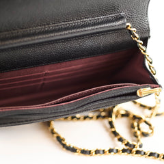 Chanel Wallet on Chain Caviar Black GHW (microchip)