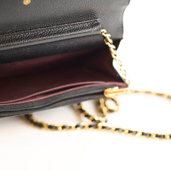 Chanel Wallet on Chain Caviar Black GHW (microchip)