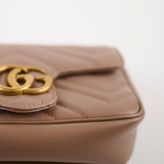 Gucci GG Marmont Matelasse Super Mini Dusty Pink