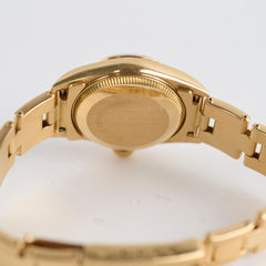 Rolex 26cm Oyster Perpetual 18k Yellow Gold Watch with Diamonds