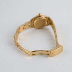 Rolex 26cm Oyster Perpetual 18k Yellow Gold Watch with Diamonds