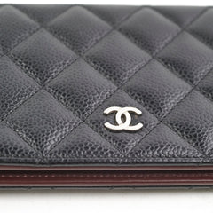 Chanel Fold Black Caviar Wallet Series 22