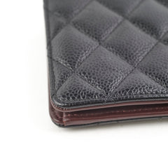 Chanel Fold Black Caviar Wallet Series 22