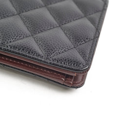 Chanel Fold Black Caviar Wallet Series 22