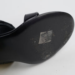 Chanel Patent Quilted Turnlock Sandals Black/Gold Size 40.5C