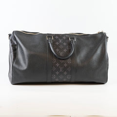 Louis Vuitton Keepall 50 Bandoulliere Monogram Eclipse Taiga