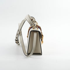 Gucci Sylvie White Mini Top Handle Crossbody Bag