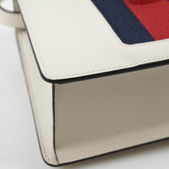 Gucci Sylvie White Mini Top Handle Crossbody Bag