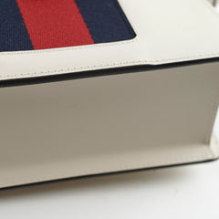 Gucci Sylvie White Mini Top Handle Crossbody Bag