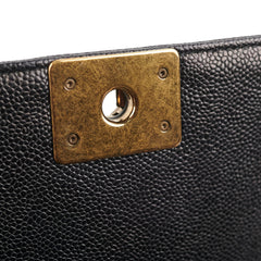 Chanel Old Medium Caviar Boy Black 20 Series