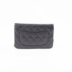 Chanel Caviar Wallet on Chain WOC Black