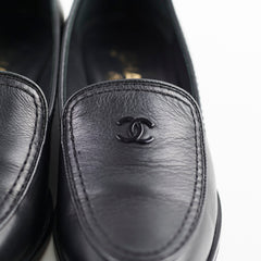 Chanel Leather Loafers Black Size 36C