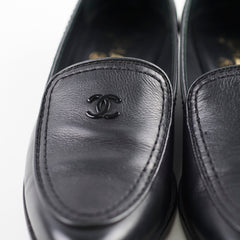 Chanel Leather Loafers Black Size 36C