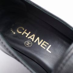 Chanel Leather Loafers Black Size 36C