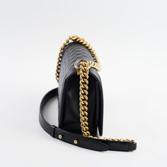 Chanel Caviar Old Medium Boy Bag Black 30 Series