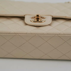 Chanel Quilted Caviar Medium/Large Double Flap Ivory