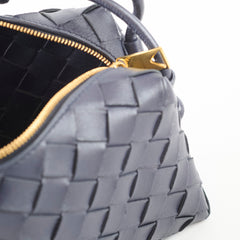 Bottega Veneta Mini Loop Navy Intrecciato leather
