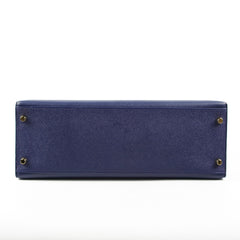 Hermes Kelly 32 Epsom Bleu Saphir - X Stamp