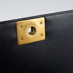 Chanel Caviar Old Medium Boy Bag Black 30 Series