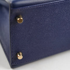 Hermes Kelly 32 Epsom Bleu Saphir - X Stamp