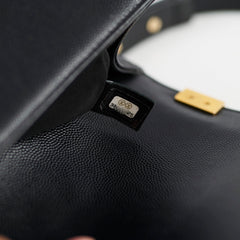 Chanel Caviar Old Medium Boy Bag Black 30 Series