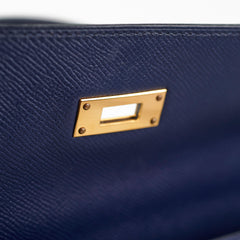 Hermes Kelly 32 Epsom Bleu Saphir - X Stamp