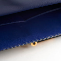 Hermes Kelly 32 Epsom Bleu Saphir - X Stamp