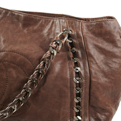 Chanel Vintage Brown Leather Tote - Series 10