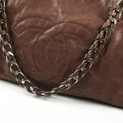 Chanel Vintage Brown Leather Tote - Series 10