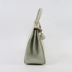 Hermes Kelly 28 Togo Gris Neve - Stamp B