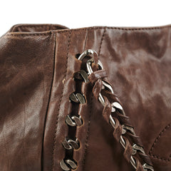 Chanel Vintage Brown Leather Tote - Series 10