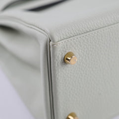 Hermes Kelly 28 Togo Gris Neve - Stamp B