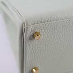 Hermes Kelly 28 Togo Gris Neve - Stamp B