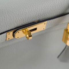 Hermes Kelly 28 Togo Gris Neve - Stamp B