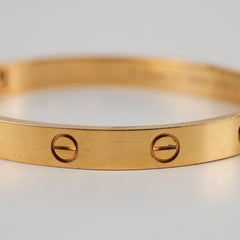 Cartier Love Bracelet Classic Pink Gold Size 17
