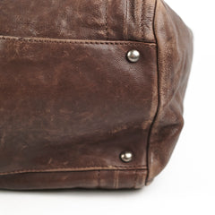 Chanel Vintage Brown Leather Tote - Series 10