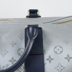 Louis Vuitton Satellite Keepall 50 Bandouliere Silver