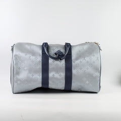 Louis Vuitton Satellite Keepall 50 Bandouliere Silver