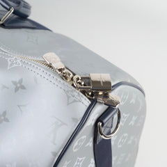 Louis Vuitton Satellite Keepall 50 Bandouliere Silver