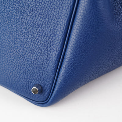 Hermès Deep Blue and Anemone Picotin Lock 18cm of Clemence Leather
