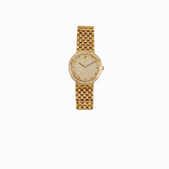 Audemar Piguet 18k Yellow Gold Diamond Pave Cobra/Bamboo Watch