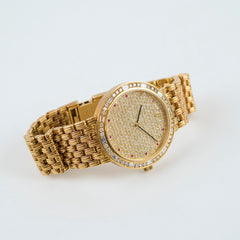 Audemar Piguet 18k Yellow Gold Diamond Pave Cobra/Bamboo Watch