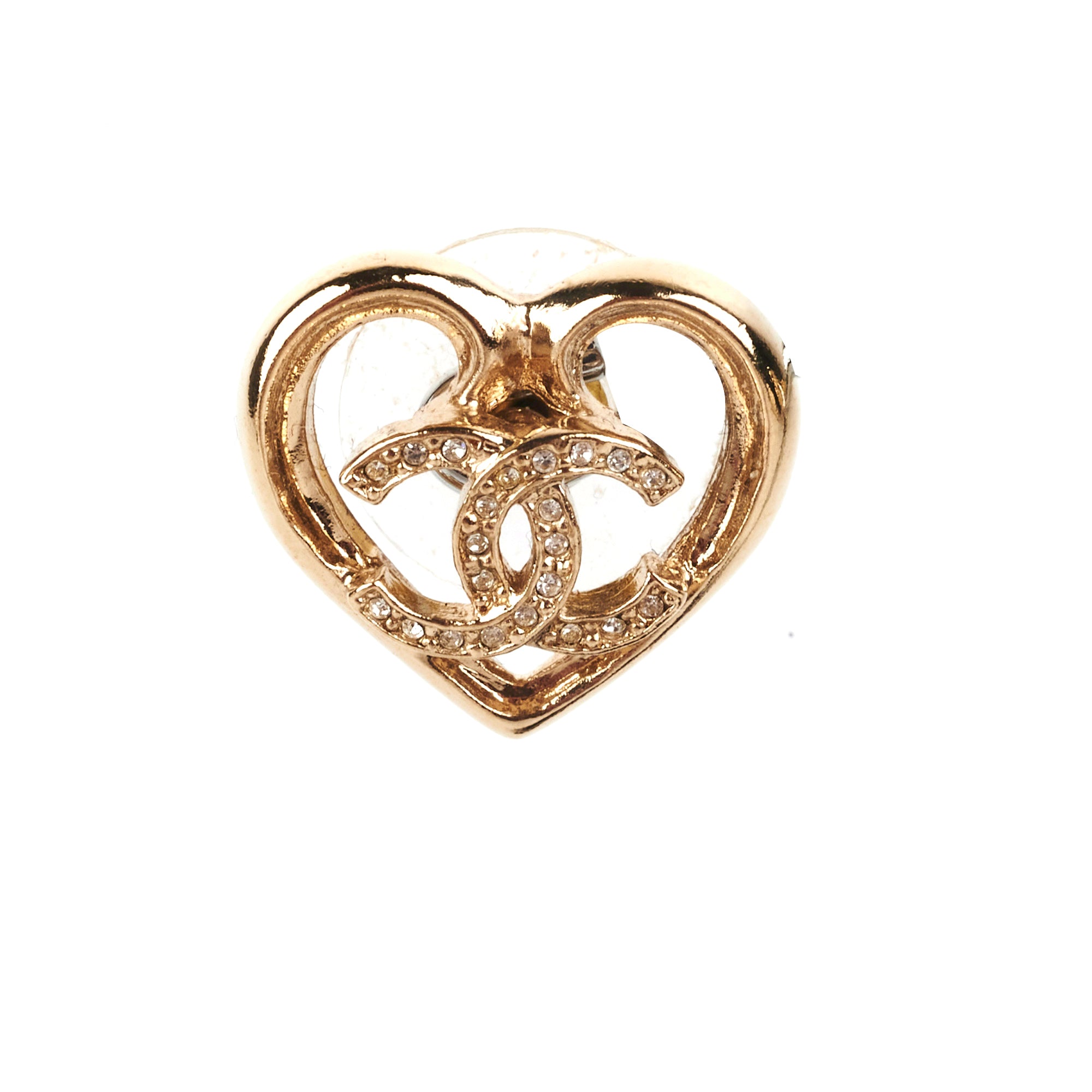 Chanel Round Enamel Gold Double C Pearl Stud Earrings  eBay