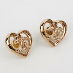 HOLD BC Chanel CC Logo Heart Earrings